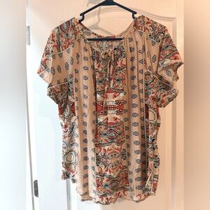 Beautiful Boho Top Sz L